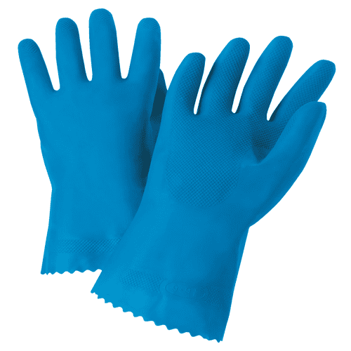Flock Lined Blue Latex 21 mil 12 Glove Pack of 12 Blue West Chester 52L102/7 Premium Size 7 Flock Lined Blue Latex 21 mil 12 Glove 